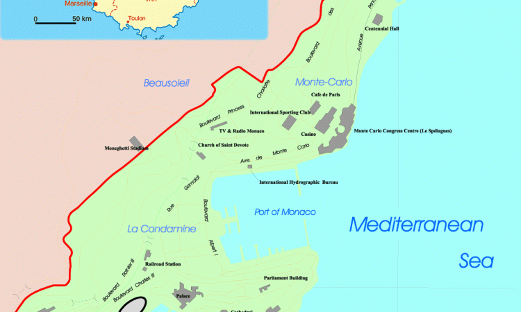 Monaco map